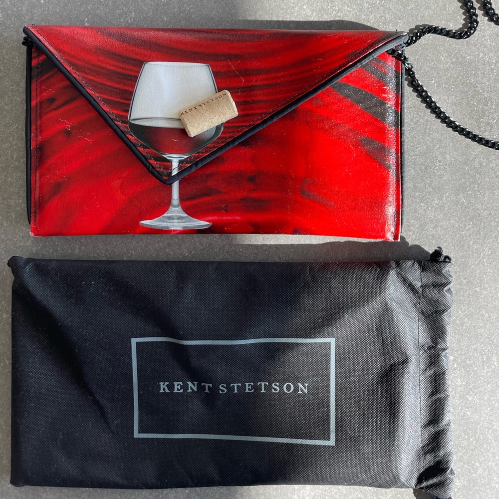 Kent Stetson Signature Collection “Red Wine” Clutch. Good to great condition.